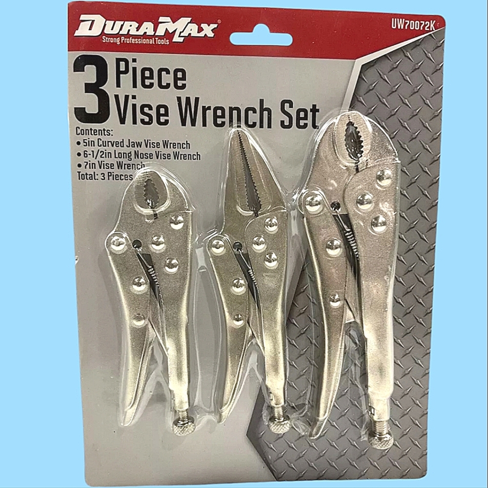 NEW Dura Max Wrench Set, 3-Piece Carbon Steel Chrome